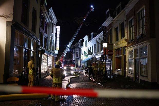 Four hurt after explosion causes fire in Dutch town